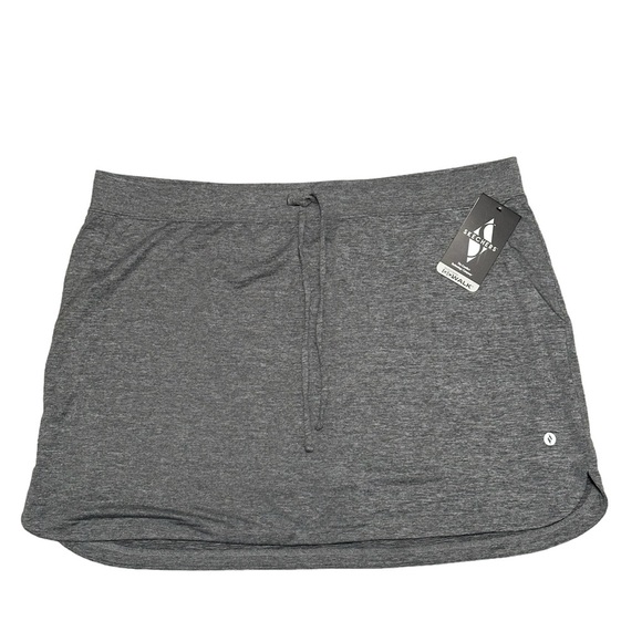 Women’s Skechers 3XL 24 - 26 Drawstring Skort Skirt Woven Gray Activewear NWT - Picture 3 of 10